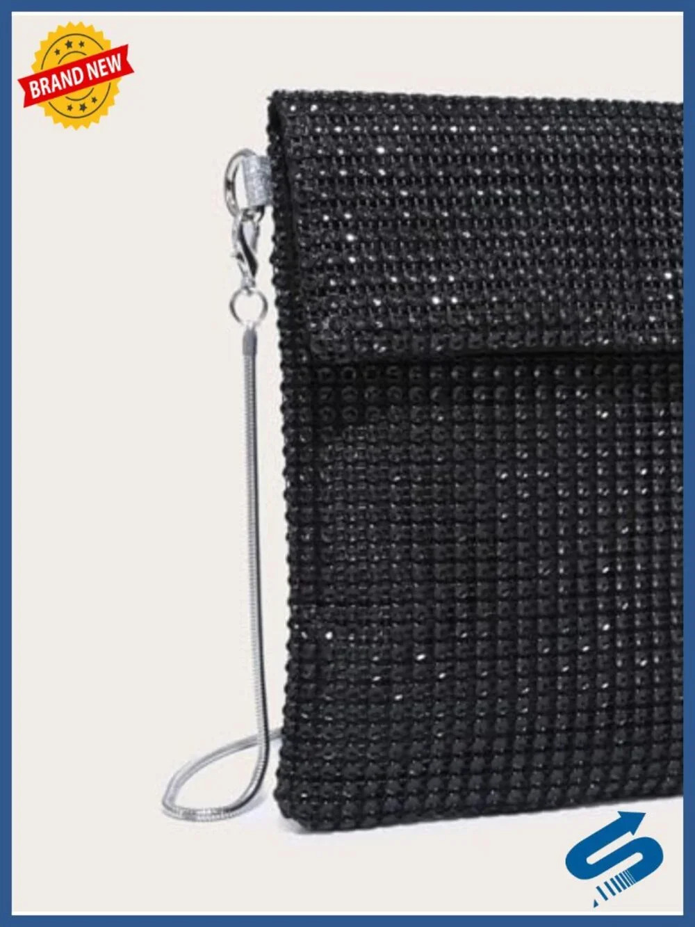 Glitter Rhinestone Sequin Evening Bag Crossbody Purse Wedding Handbag
